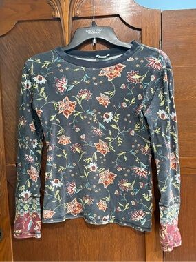 Sundance long sleeve print top XS